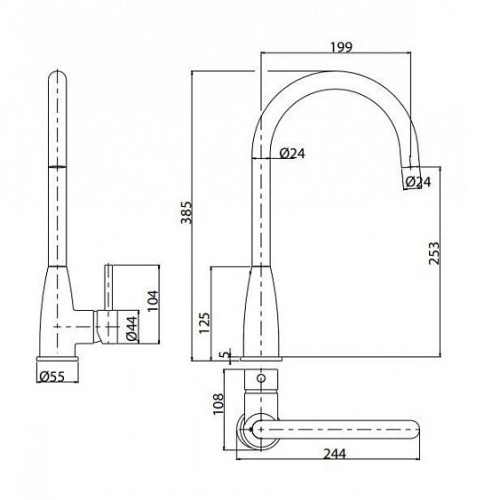 Смеситель M&Z Turin TRN14102 хром
