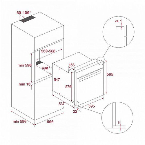 Духовой шкаф TEKA AIRFRY HLB 8416 NIGHT RIVER BLACK