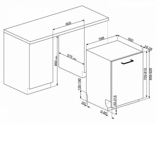 Посудомоечная машина SMEG STL323BQLH