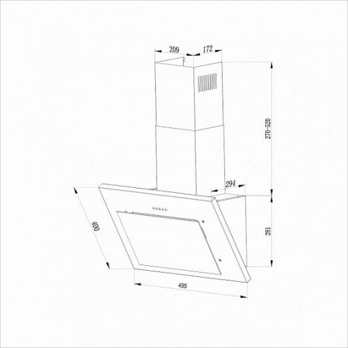 Вытяжка HEBERMANN HBKH 50.1 W