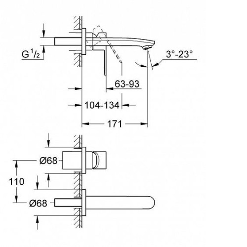 Смеситель GROHE Eurostyle Cosmopolitan 19571002