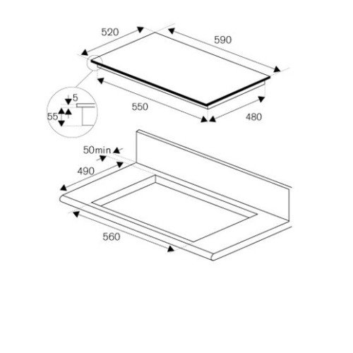 Варочная поверхность BERTAZZONI P604I1B26NV