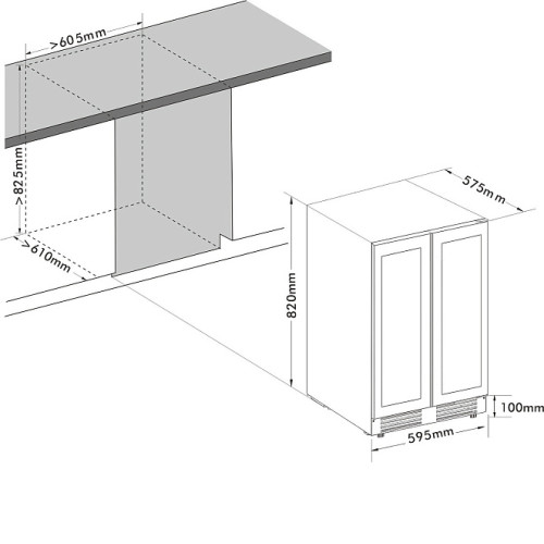Винный шкаф CELLAR PRIVATE CP042-2TBH