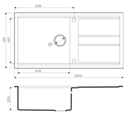 Кухонная мойка Omoikiri Kitagawa 100-GR 4993788 Leningrad grey