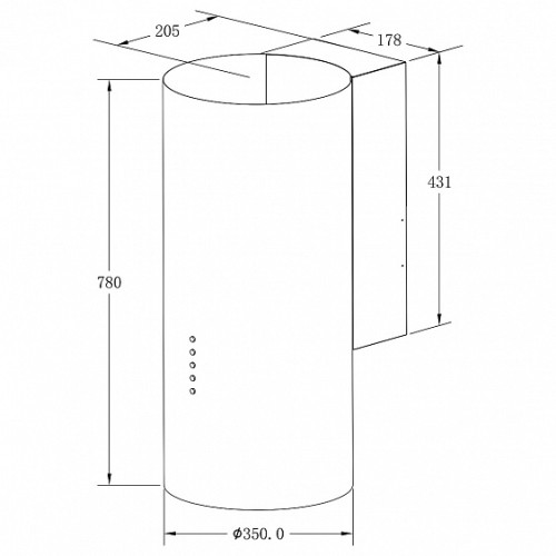 Вытяжка MEFERI TUBE35IX ULTRA