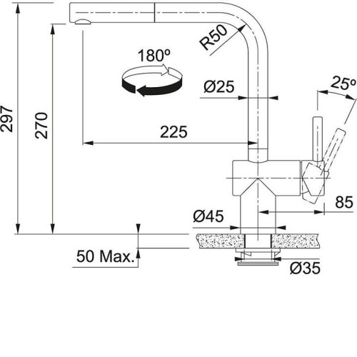 Смеситель FRANKE Atlas Neo Sensor pull-out нержавеющая сталь. черный матовый (115.0625.527)
