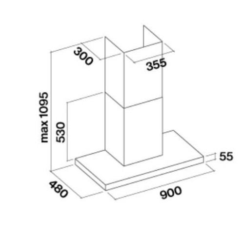 Вытяжка FALMEC Lumina NRS Glass White 90 CLMN90.00P2#BCOI490F