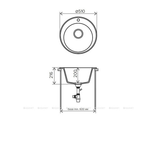 Кухонная мойка TOLERO R-108-701 серый