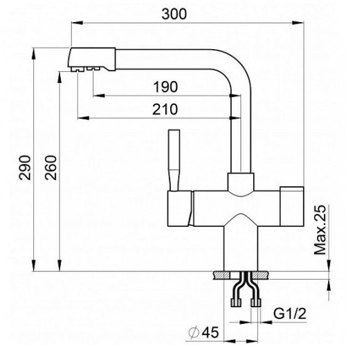 Смеситель GRANULA GR-2088 классик