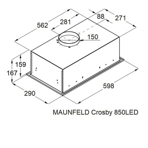 Вытяжка MAUNFELD Crosby 850LED белый