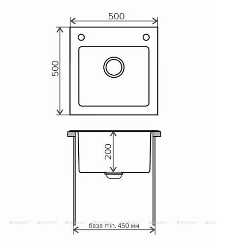 Кухонная мойка TOLERO Ceramic Glass TG-500 черный