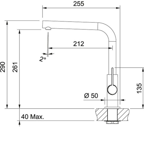 Смеситель FRANKE Neptune Evo spout черный матовый (115.0373.930)