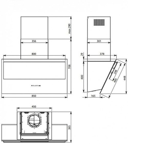 Вытяжка Falmec VERSO NRS 85 WHITE