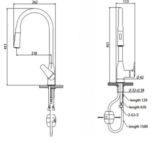 Смеситель BRAVAT Arden F7362395CP-ENG