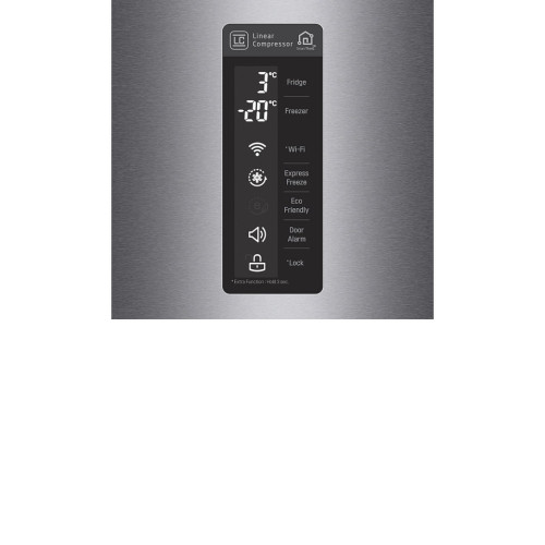 Холодильник LG GB-B60DSMFS серебристый
