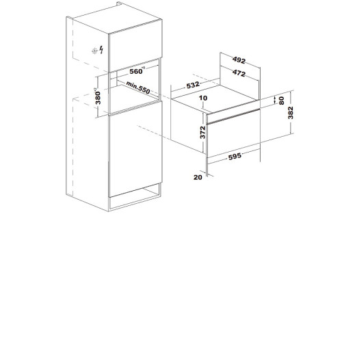 Микроволновая печь WEISSGAUFF BMWO-349 DBSX Touch