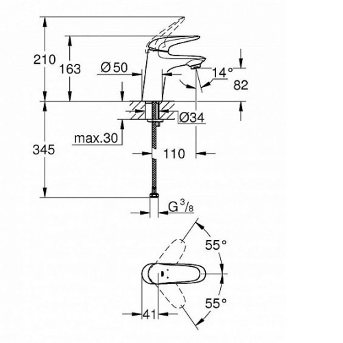 Смеситель GROHE Eurostyle 23715003 хром