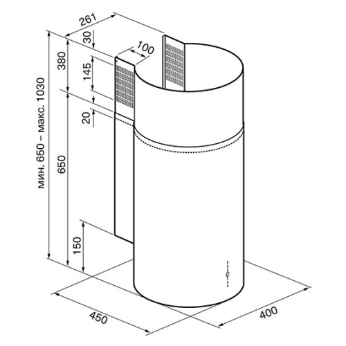 Вытяжка KRONA Tetis 400 Inox 4P