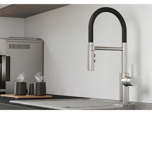 Смеситель BLANCO 525792 CATRIS-S Flexo нержавеющая сталь UltraResist