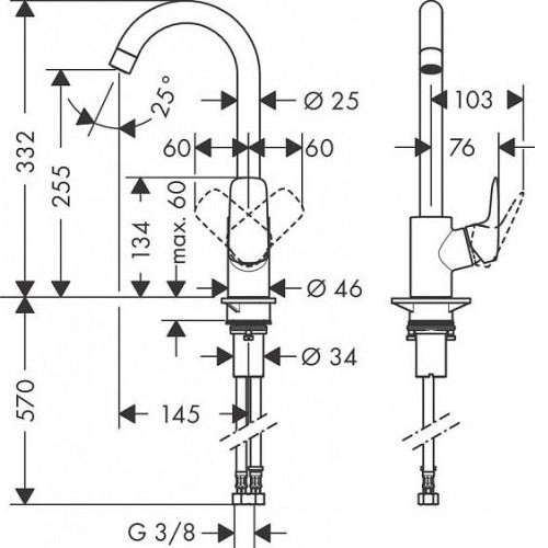 Смеситель HANSGROHE Logis 71835000 хром