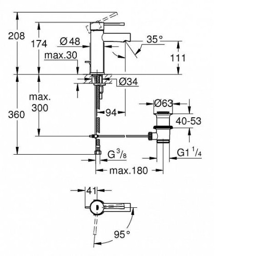 Смеситель GROHE Essence 23379001 хром