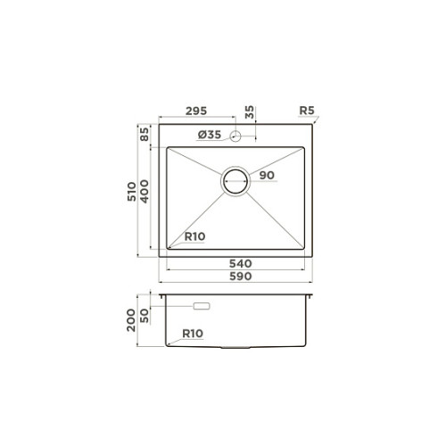 Кухонная мойка OMOIKIRI Akisame 59-GB (4997014)