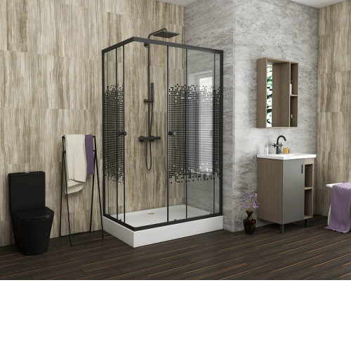 Душевой уголок NIAGARA NG-012-14Q BLACK