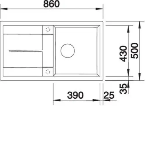 Кухонная мойка BLANCO metra 5s (518871)