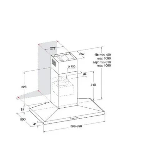 Вытяжка HOTPOINT-ARISTON hlc 6.8 at x/ha
