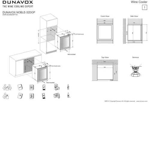 Винный шкаф DUNAVOX DVN-32.85DOP.TO
