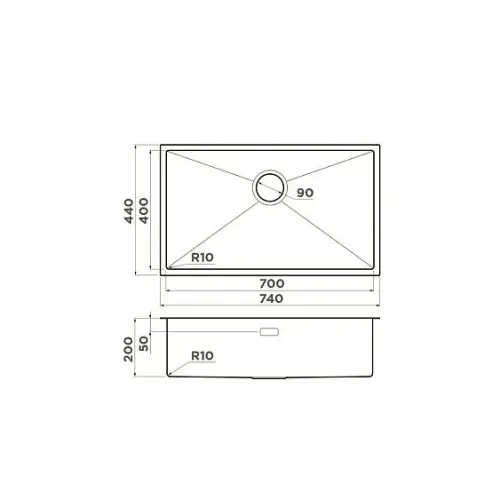 Кухонная мойка OMOIKIRI Taki 74-U/IF Microdecor-IN (4997574)