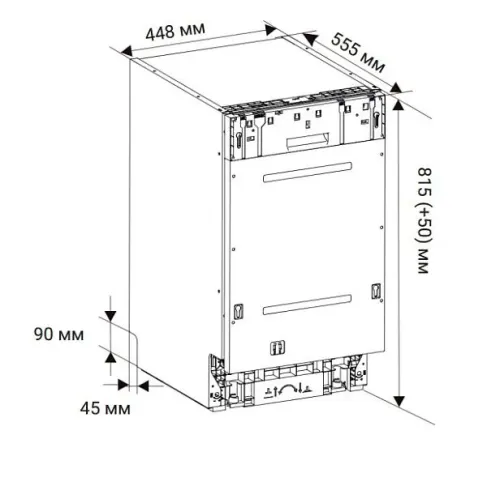 Посудомоечная машина WEISSGAUFF BDW 4538 Touch Inverter Autoopen Timer Floor