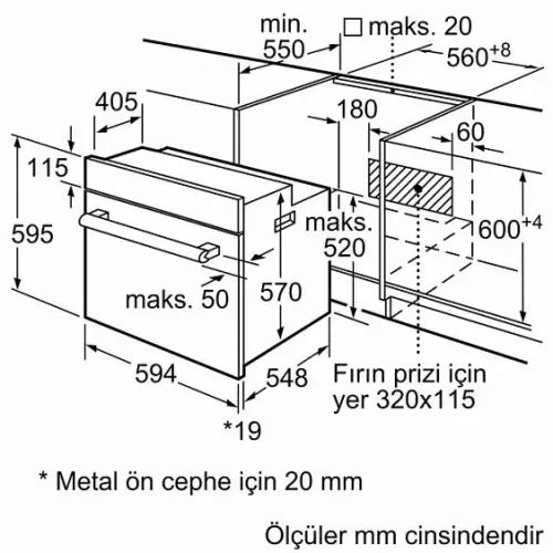 Духовой шкаф BOSCH HBF512BW1T