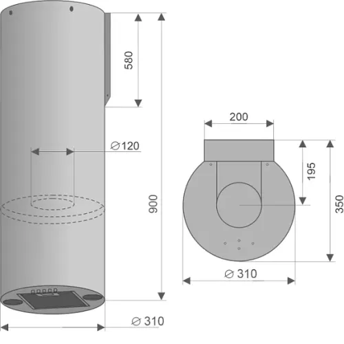 Вытяжка KONIGIN Beauty Inox 31