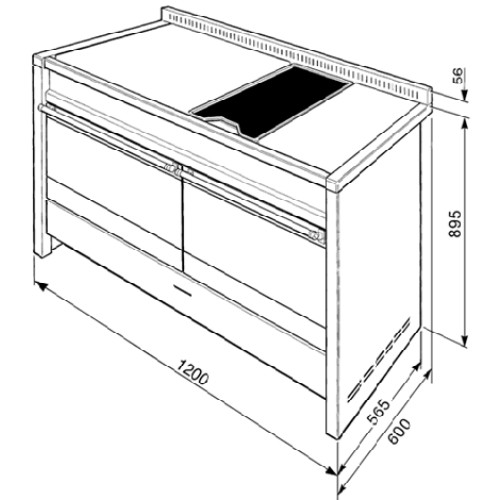 Плита газовая SMEG a4bl-8