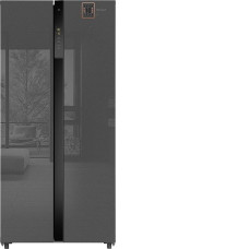Холодильник WEISSGAUFF WSBS 500 Inverter NoFrost Bru Steel Glass