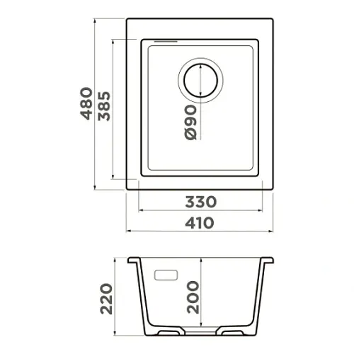 Кухонная мойка OMOIKIRI Omishima 41-U-WH Glossy (4997514)
