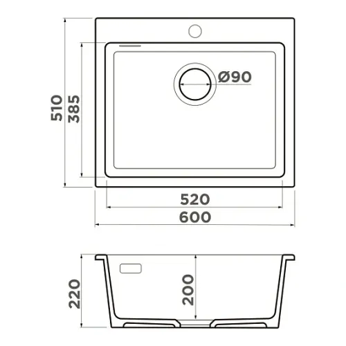 Кухонная мойка OMOIKIRI Omishima 60-WH Glossy (4997466)