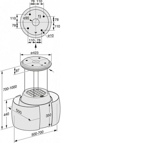 Вытяжка MIELE DA 7378 D BRWS