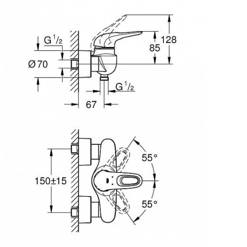 Смеситель GROHE Eurostyle 33590LS3