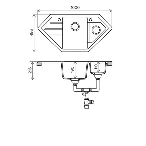 Кухонная мойка TOLERO R-114-102 сафари