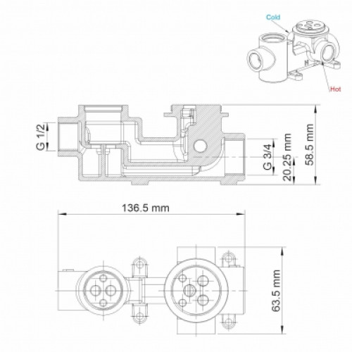 Смеситель WASSERKRAFT Donau 5341 хром