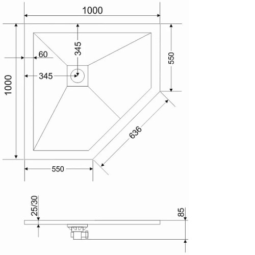 Экран для поддона GROSSMAN GR-S2100100D Strong