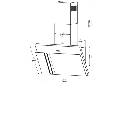 Вытяжка CENTEK CT-1826 60 черный