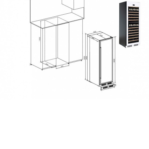 Винный шкаф TEMPTECH E1000DRW