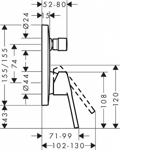 Смеситель HANSGROHE Logis Loop 71264000 хром
