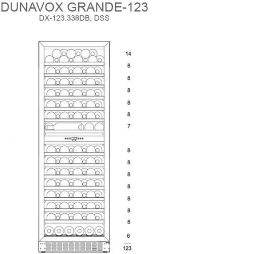 Винный шкаф DUNAVOX DX-123.338DB