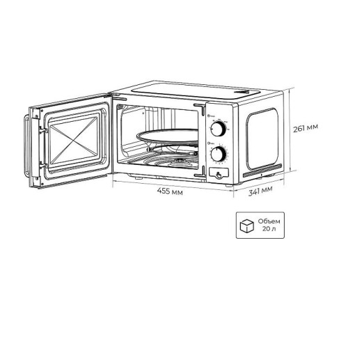 Микроволновая печь LEX FSMO 20.02 WH