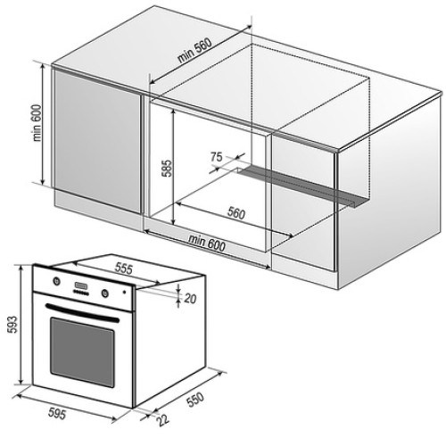 Духовой шкаф RAINFORD RBO-4638LPB Black