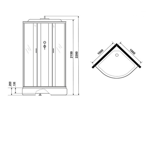 Душевая кабина NIAGARA NG-6702-14G
